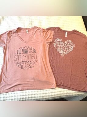 Science Teacher Pink Graphic Tees 2-Pack